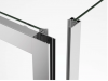 Ronal drzwi rozsuwane czteroczęściowe  na wymiar 100-180x0-200 cm, szkło Durlux 200, profile srebrny mat TLS4SM10122